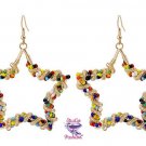 Dazzling Beaded Star Earrings SKU 1453