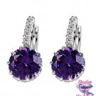 Amethyst and Rhinestone Earrings SKU 1604A