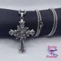 Carved Rose Cross Necklace SKU 1010
