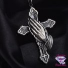 Praying Hands Cross Necklace SKU 1629