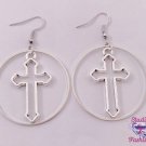 Cross Hoop Earrings SKU 1750