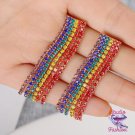 Rainbow Rhinestone Dangle Earrings SKU 1697