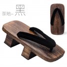 JAPANESE Kimono Zori Geta Sandals Brown shoelaces with black laces JAPANESE Kimono Zori Geta Sandals Brown shoelaces with black laces