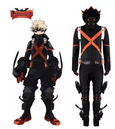 My Hero Academia Bakugo Katsuki long sleeve cosplay costume battle outfit Tailor-made