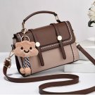 Color-blocking simple and light luxury small square shoulder and crossbody bag
