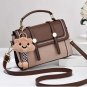 Color-blocking simple and light luxury small square shoulder and crossbody bag
