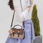Color-blocking simple and light luxury small square shoulder and crossbody bag