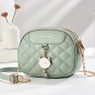 Small round quilted chain bag, fresh and simple shoulder and crossbody phone bag