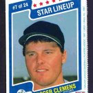 Boston Red Sox Roger Clemens 1987 M&M Baseball Card 7 nr mt  !