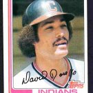 Cleveland Indians Dave Rosello 1982 Topps Baseball Card 724 nr mt !