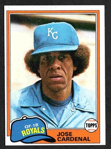Kansas City Royals Jose Cardenal 1981 Topps Baseball Card # 473 nr mt  !