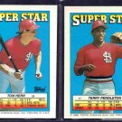 St Louis Cardinals Tom Herr #4 Terry Pendleton #7 1988 Topps Super Star !