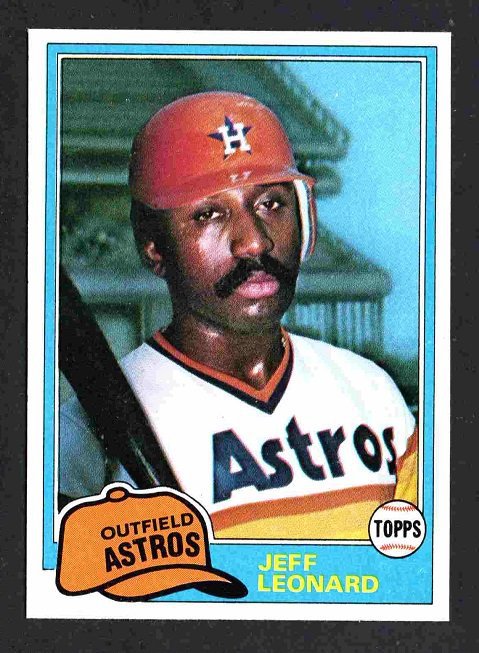 Houston Astros Jeff Leonard 1981 Topps Baseball Card # 469 nr mt !