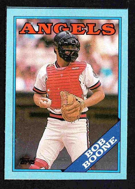 California Angels Bob Boone 1988 Topps Box Bottom Card #D  !