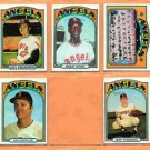 1971 1972 Topps California Angels Team Lot 28 diff Mickey Rivers RC Jeff Torborg Team Card !