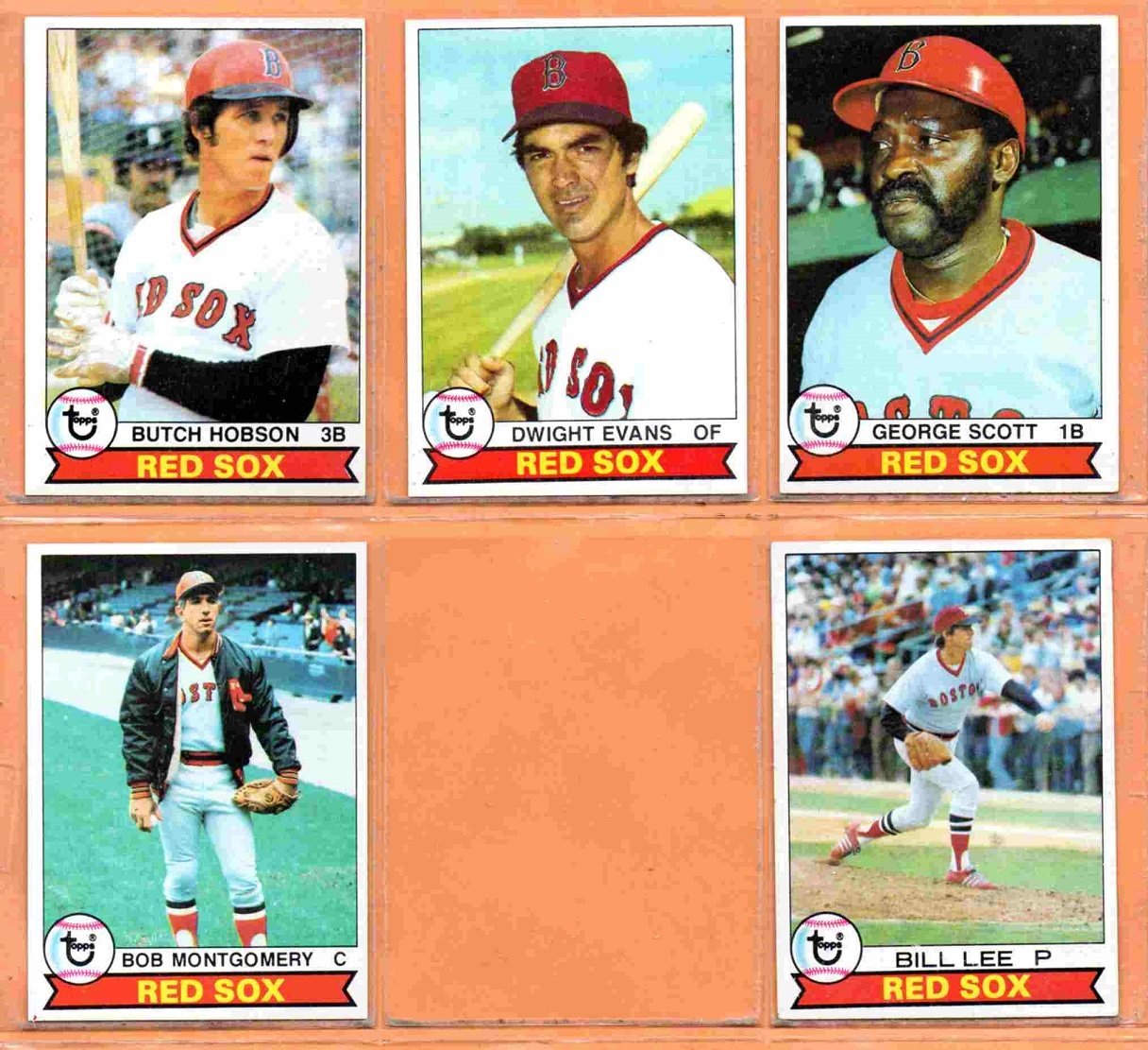 1979 Topps Boston Red Sox Team Lot 13 Dwight Evans George Scott Butch Hobson !