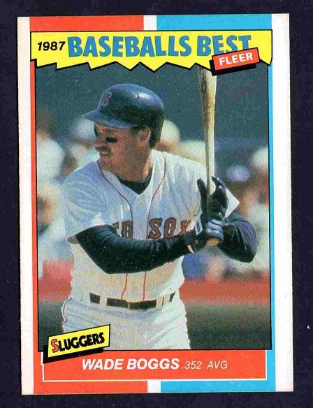 Boston Red Sox Wade Boggs 1987 Fleer Baseballs Best # 4 nr mt !