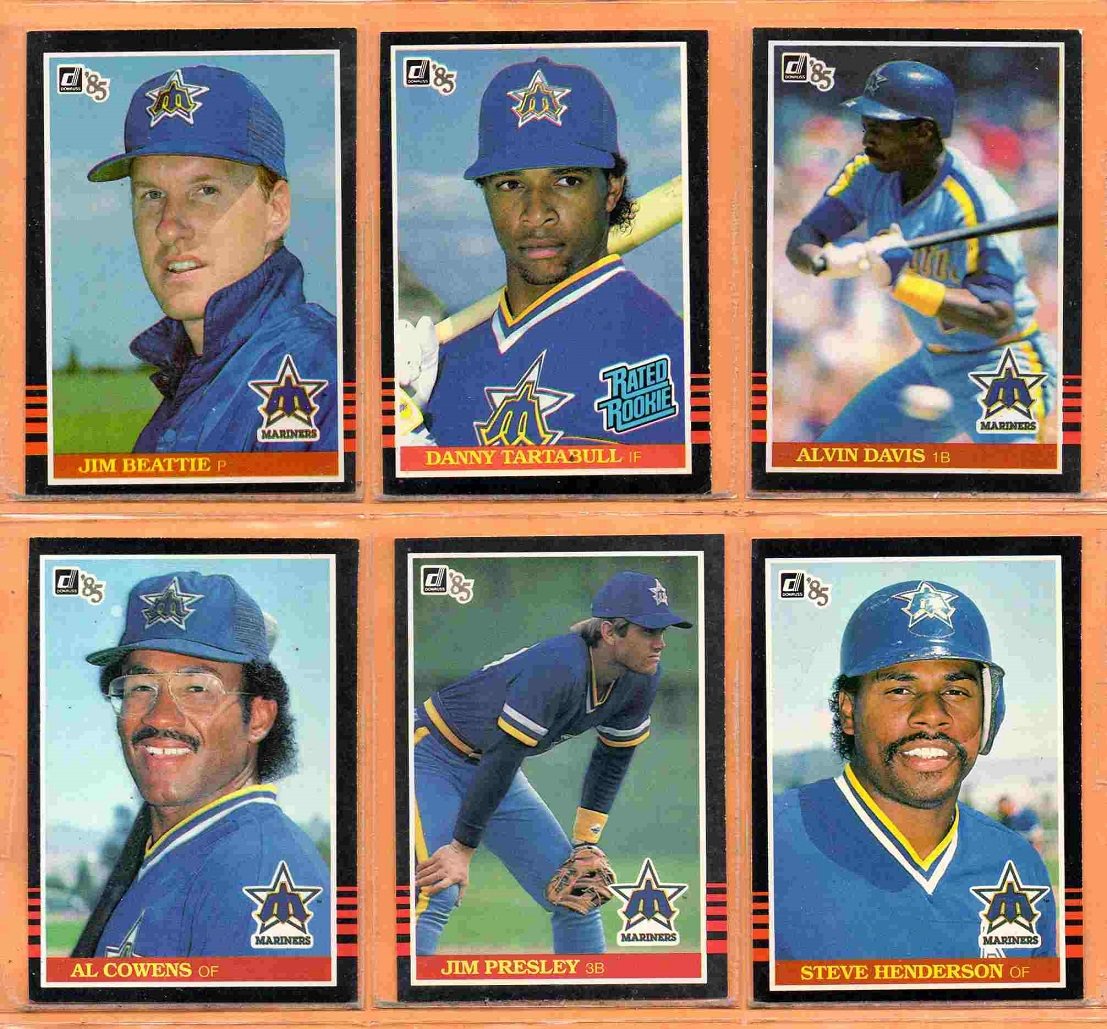 1985 Donruss Seattle Mariners Team Lot 17 diff Danny Tartabull RC Alvin Davis RC