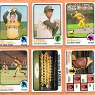 1973 Topps San Diego Padres Team Lot Team Set 21 Don Zimmer Mike Caldwell RC !