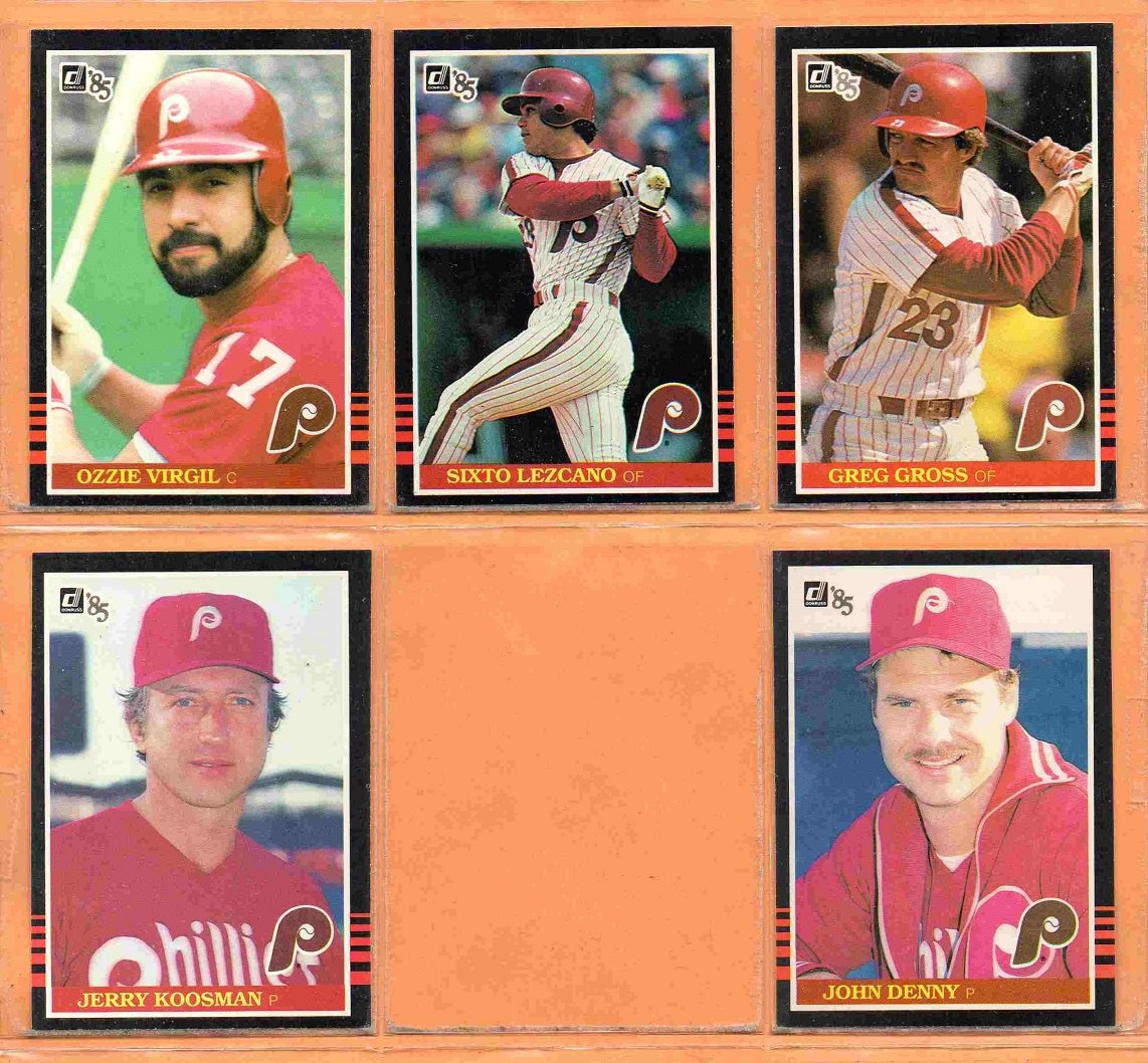 1985 Donruss Philadelphia Phillies Team Lot Team Set 14 John Denny Sixto Lezcano !