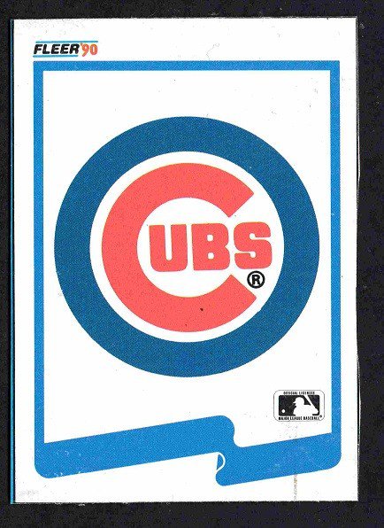 1990 Fleer Box Bottom Limited Edition Checklist Chicago Cubs Logo # C6  !