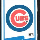 1990 Fleer Box Bottom Limited Edition Checklist Chicago Cubs Logo # C6