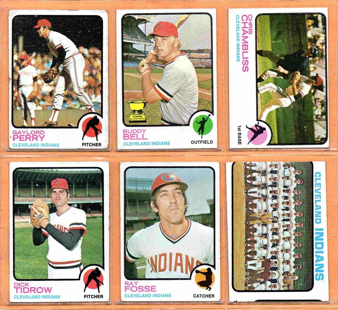1973 Topps Cleveland Indians Team Lot Team Set 26 Buddy Bell RC Gaylord Perry !