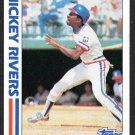 Texas Rangers Mickey Rivers In Action 1982 Topps Baseball Card # 705 nr mt !