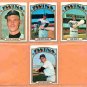 1972 Topps Minnesota Twins Team Lot 20 diff Bert Blyleven Jim Perry Danny Thompson Team Card !