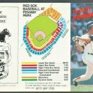 Boston Red Sox 1984 Pocket Schedule Wade Boggs Catch Fenway Fever Busch Beer