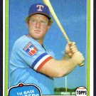 Texas Rangers Pat Putnam 1981 Topps Baseball Card 498 nr mt !
