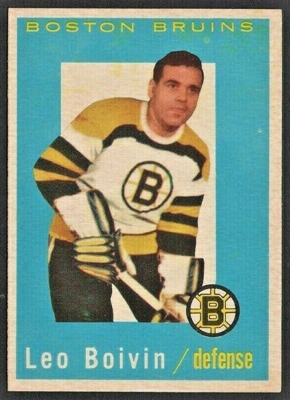 Boston Bruins Leo Boivin 1959 Topps Hockey Card # 26 nm  !