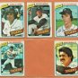 1980 Topps Detroit Tigers Team Lot Team Set 21 Alan Trammell Jack Morris Lance Parrish !