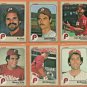 1983 1984 Philadelphia Phillies Team Lot Set 27 Pete Rose Gary Matthews Tug McGraw !