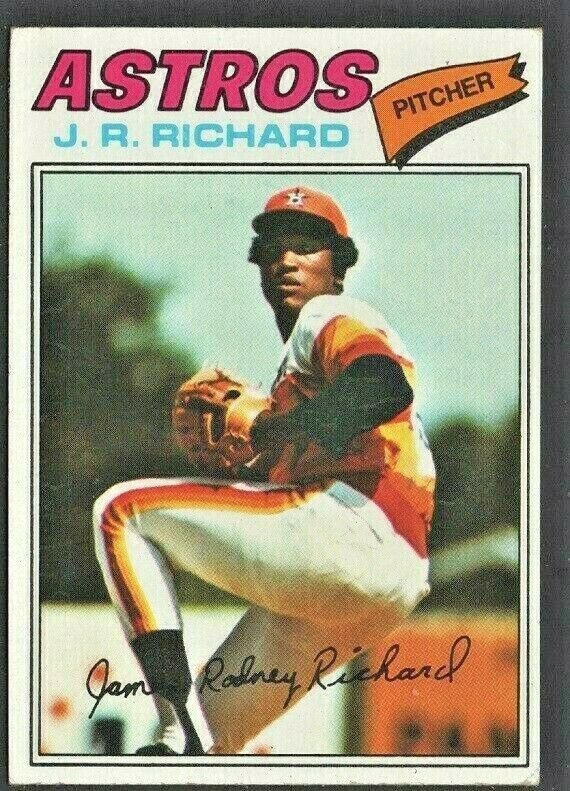 Houston Astros J.R. Richard 1977 Topps Baseball Card #260 vg/ex  !
