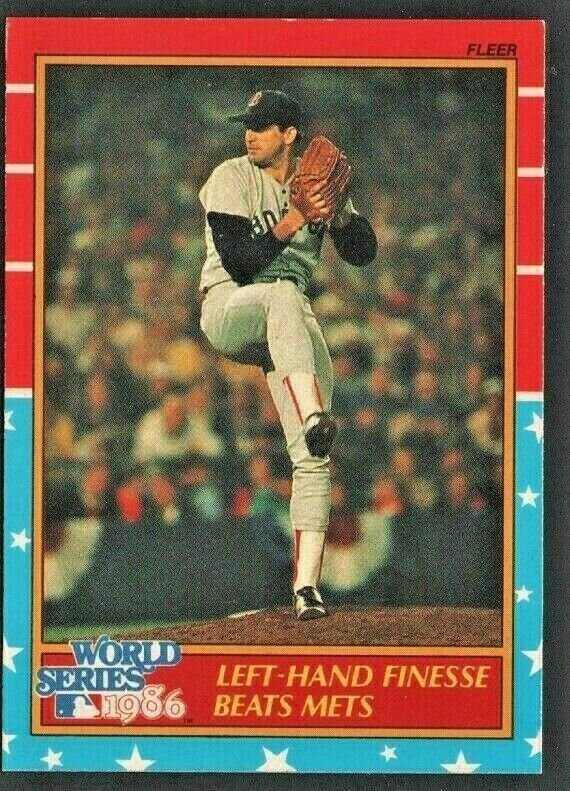 Boston Red Sox Bruce Hurst Left Hand Finess 1987 Fleer 1986 World Series #1