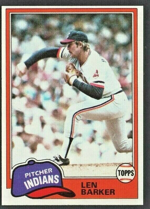 Cleveland Indians Len Barker 1981 Topps Baseball Card # 432 nr mt !