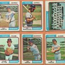 1974 Topps Texas Rangers Team Lot Team Set 28 Toby Harrah Jeff Burroughs Tom Grieve Team Card !