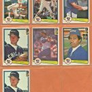 1982 Donruss Chicago White Sox Team Lot 7 Harold Baines Bill Almon Mike Squires !