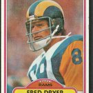 Los Angeles Rams Fred Dryer 1980 Topps Football Card # 202 vg/ex  !