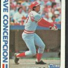 Cincinnati Reds Dave Concepcion In Action 1982 Topps Baseball Card 661 nr mt !