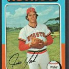 Houston Astros Jim York 1975 Topps Baseball Card 383 vg+/ex  !