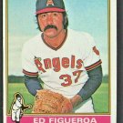 California Angels Ed Figueroa 1976 Topps Baseball Card # 27 ex  !
