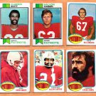 1973-76-77-78 New England Patriots Team Lot 23 diff John Hannah Russ Francis