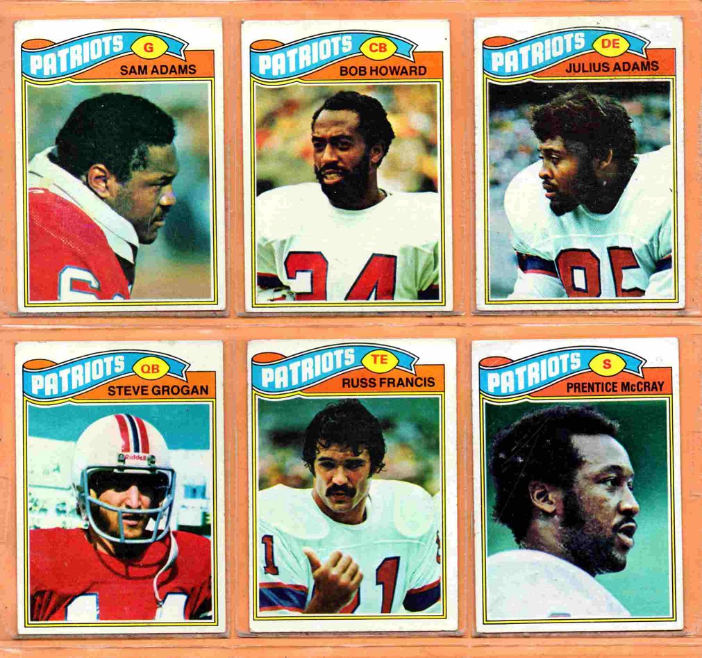 1973-77-78 New England Patriots Team Lot 19 diff John Hannah Russ Francis !