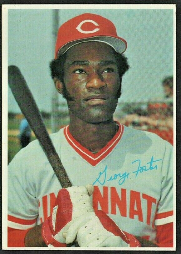 Cincinnati Reds George Foster 1980 Topps Super Baseball Card 24 greyback !