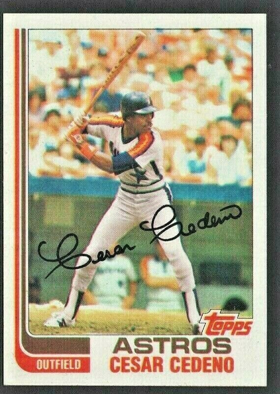 Houston Astros Cesar Cedeno 1982 Topps Baseball Card # 640 nr mt !