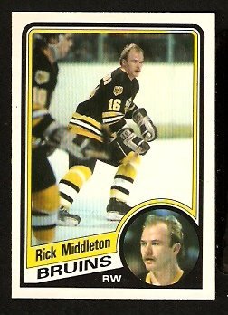 1984 OPC O Pee Chee Hockey Card # 9 Boston Bruins Rick Middleton