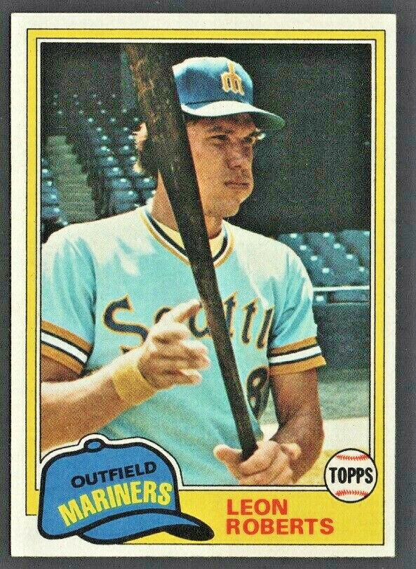Seattle Mariners Leon Roberts 1981 Topps Baseball Card #368 nr mt !