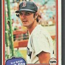 Boston Red Sox Glenn Hoffman 1981 Topps Baseball Card # 349 vg/ex  !